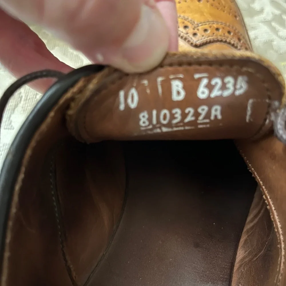 Allen Edmonds McAllister Wingtip Oxford Walnut Leather Mens Shoes 10 B 6235